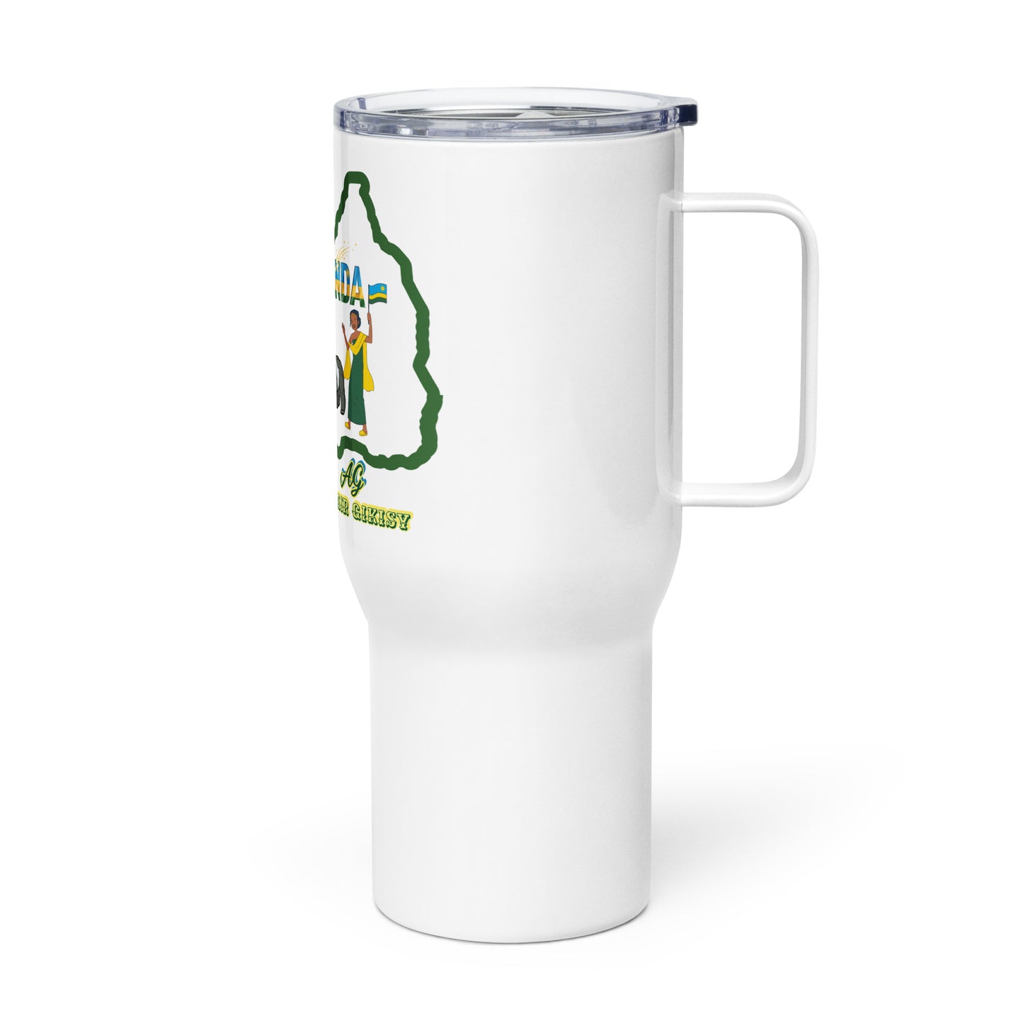 Travel mug with a handle