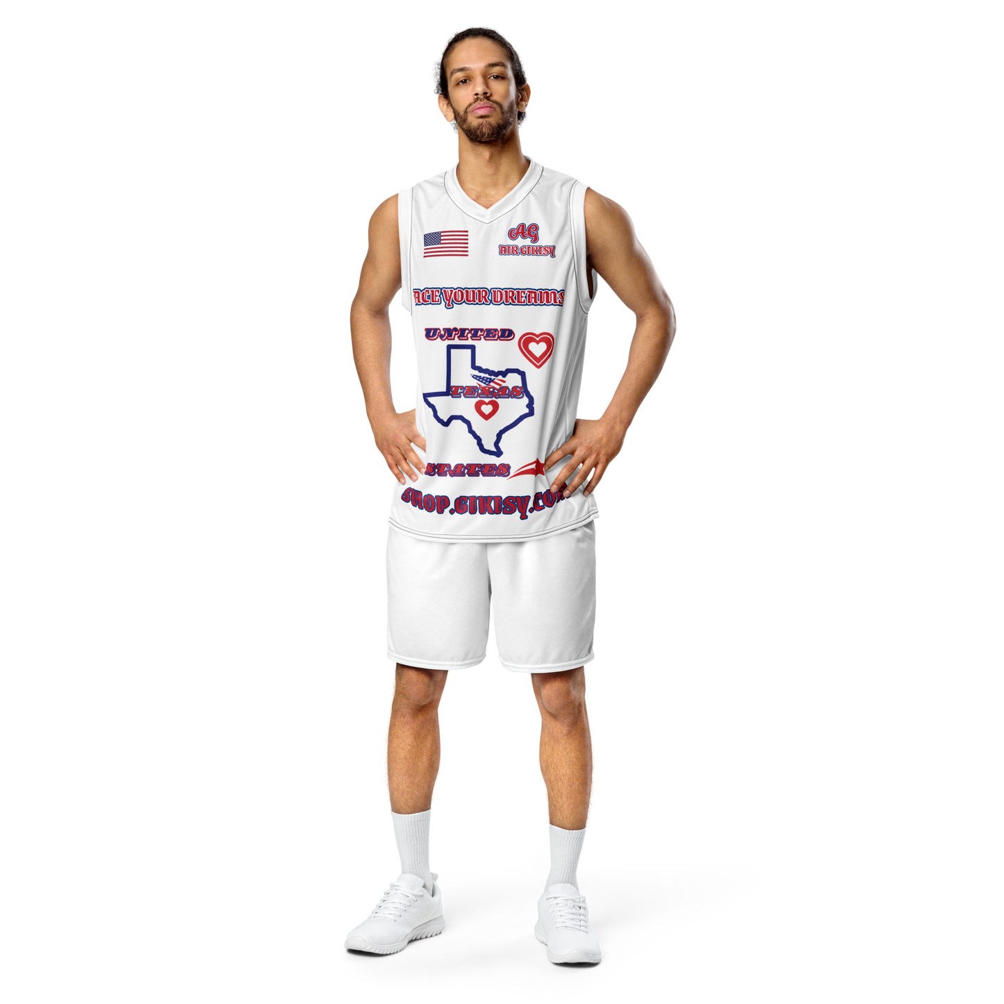 Recycled unisex basketball jersey