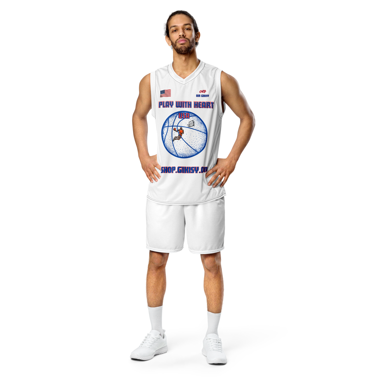 Recycled unisex basketball jersey