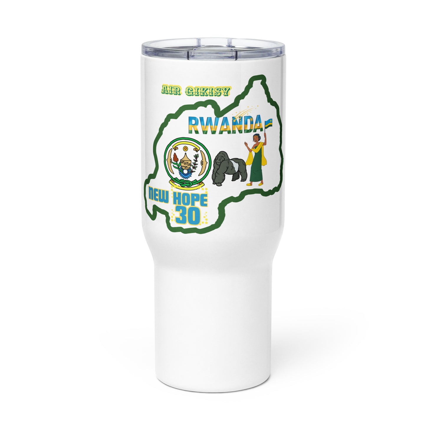 Travel mug with a handle