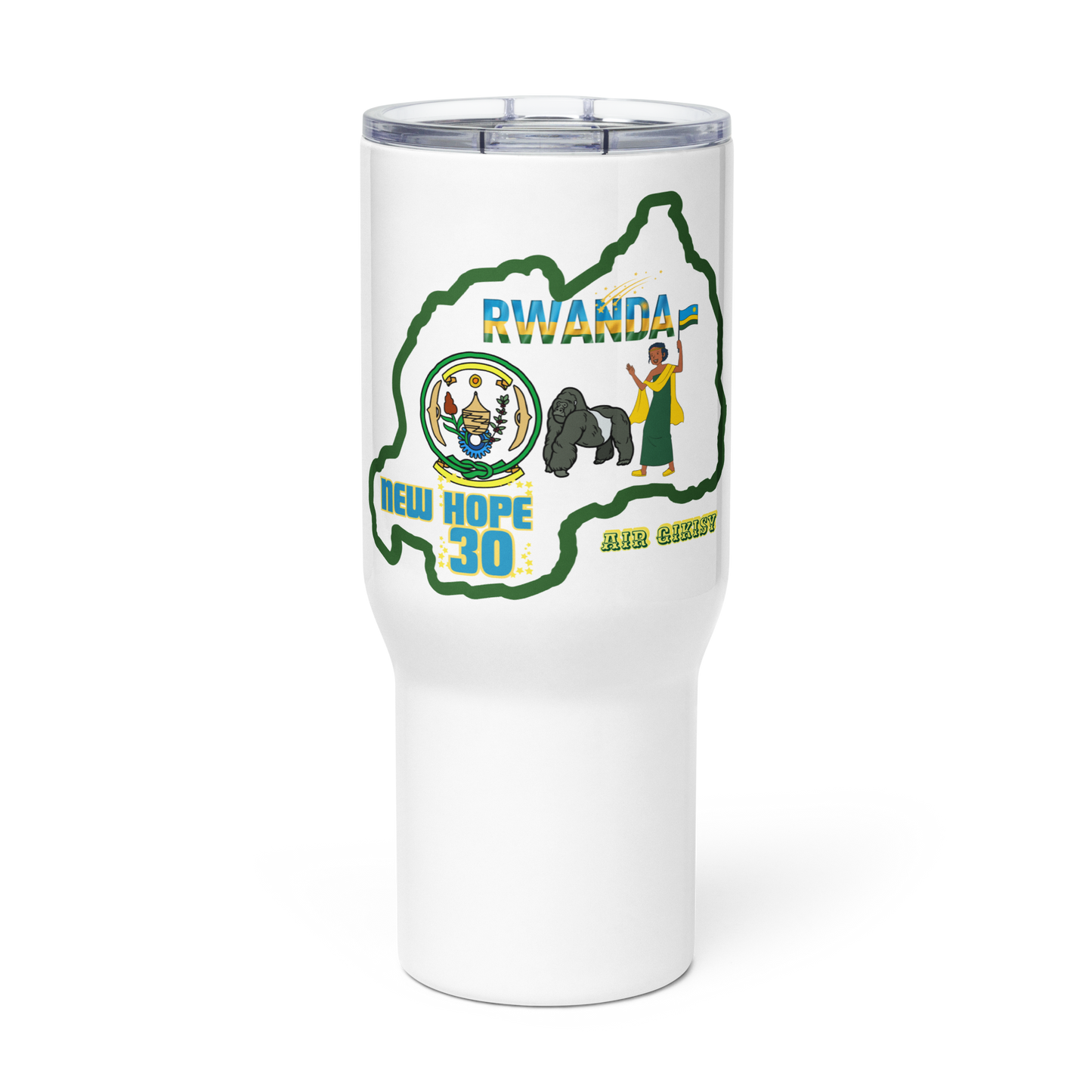 Travel mug with a handle