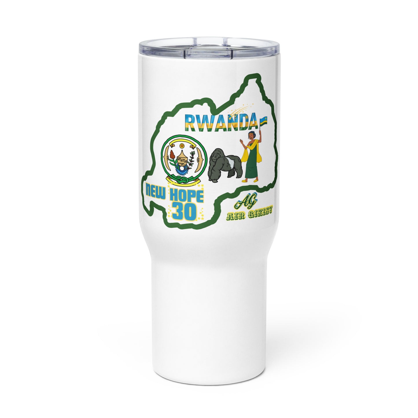 Travel mug with a handle