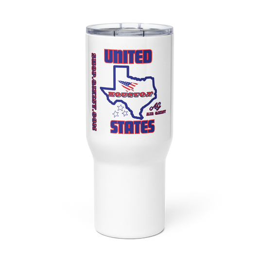 Travel mug with a handle